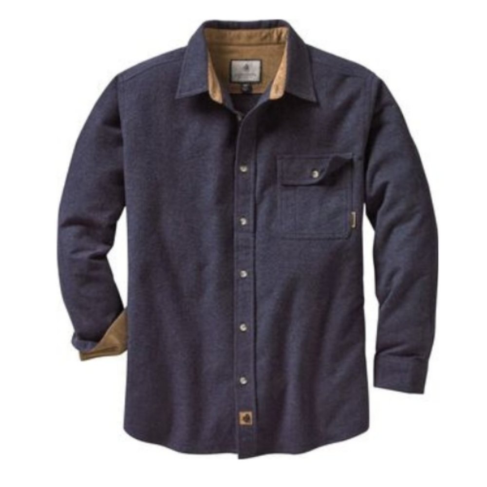 NWOT| LEGENDARY WHITETAILS MEN'S BUCK CAMP FLANNEL/CORDUROY SHIRT | NAVY BLUE …